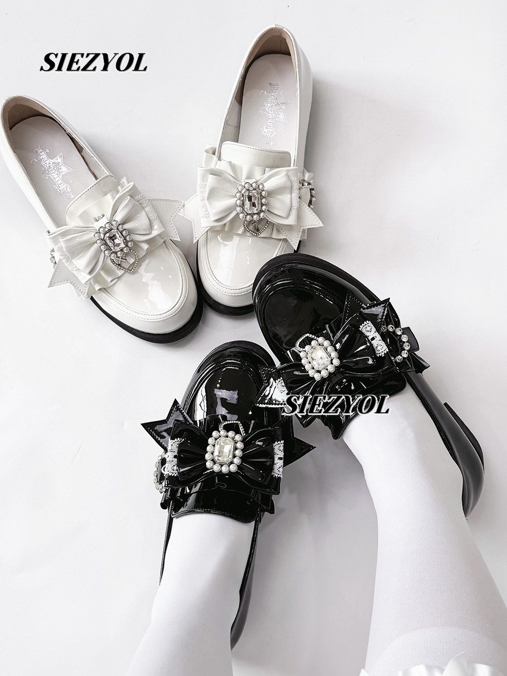 Shoes Women Pumps - オリジナル和風で最も合わせやすいカジュアルレザーシューズ スリッポンローファー 甘くて可愛い女の子用デイリーボウズ ローヒールシューズ