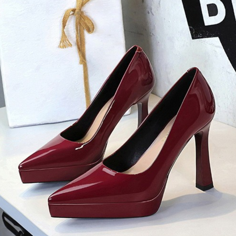Women'S Shoes Size 12 - BIGTREEシューズ プラットフォームパンプス レディース 12cmヒール パテントレザー ハイヒール