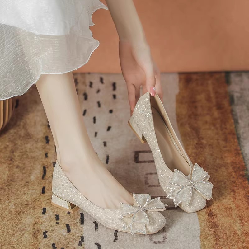 Women'S Shoes Everyday - 2025年レディース秋新作イブニングシューズ、ソフトソール、ローカット、ウェディングシューズ、普段履き、快適、ポリウレタンソール、ラバーアッパー