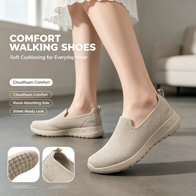 Women Shoes Hong Kong - スケッチャーズ ゴーウォーク レディース スリップオンシューズ、通気性のあるメッシュアッパー、超軽量ノンスリップソール、履きやすいウォーキングカジュアルシューズ
