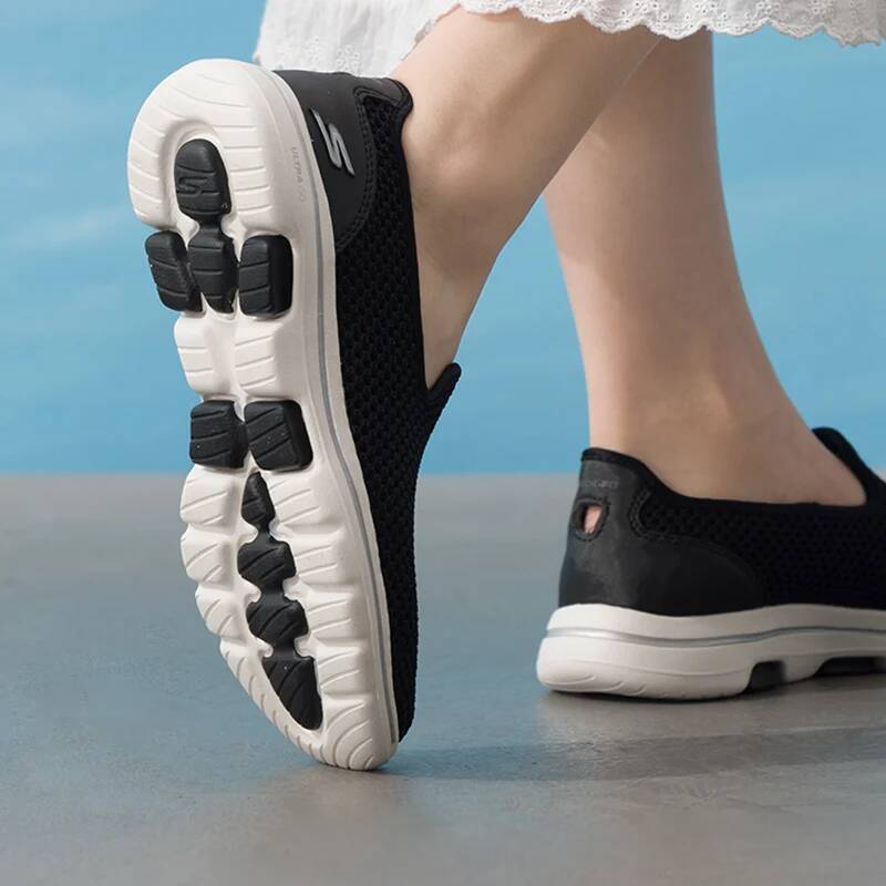 Women Shoes Hong Kong - スケッチャーズ 124163-Bkw レディース ゴーウォーク 5 スリップオン