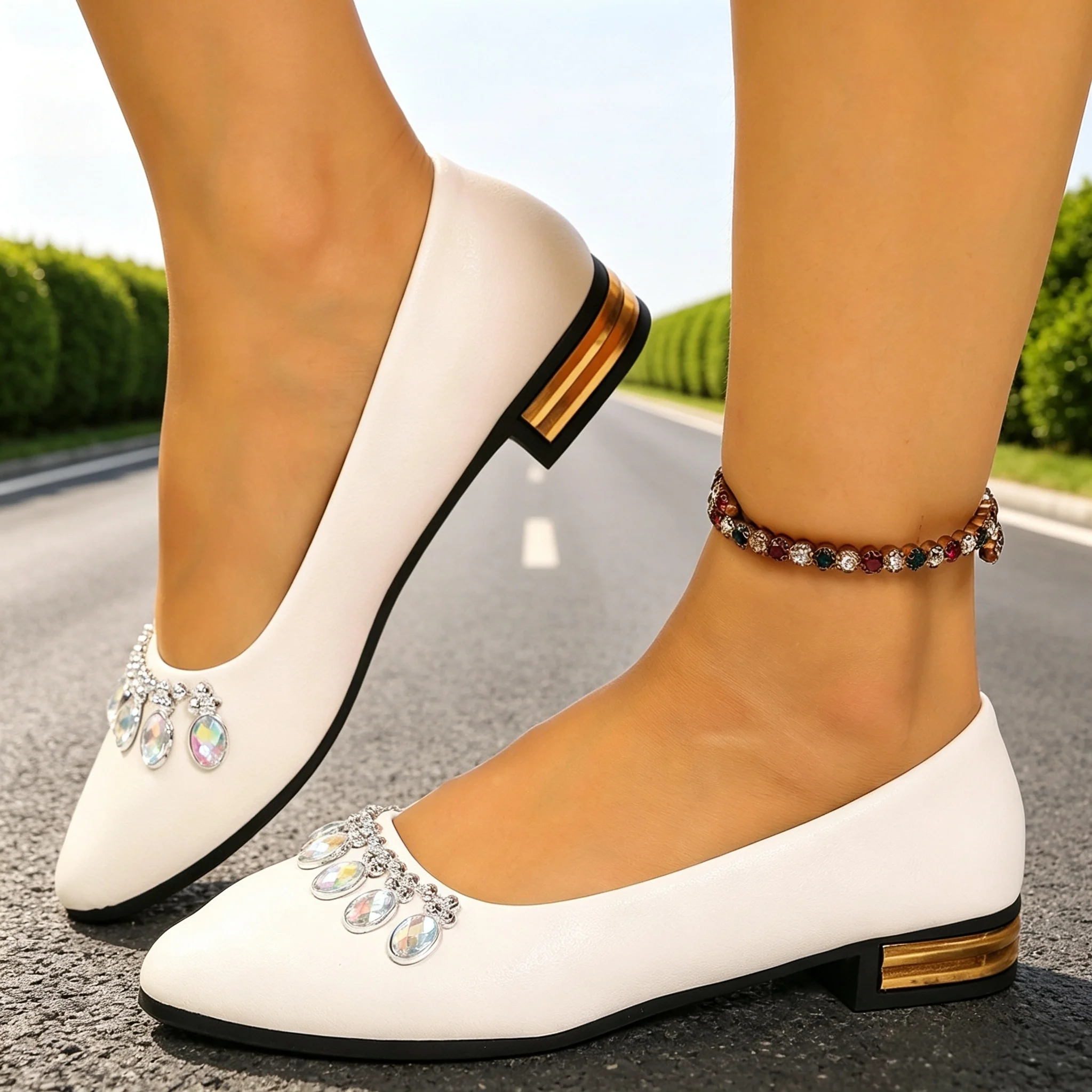 Women'S Shoes Everyday - レディースフラットシューズ ポインテッドトゥ バレエシューズ プラスサイズ フラットスニーカー レディース