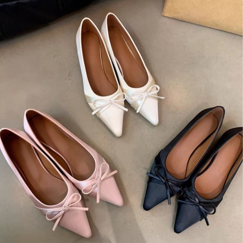 Women'S Shoes Everyday - 夏の新作シフォンファッション、甘いリボン付きカジュアルフラットサンダル（女性用）、快適なスリッポンシューズ、アウトドアウェア2026