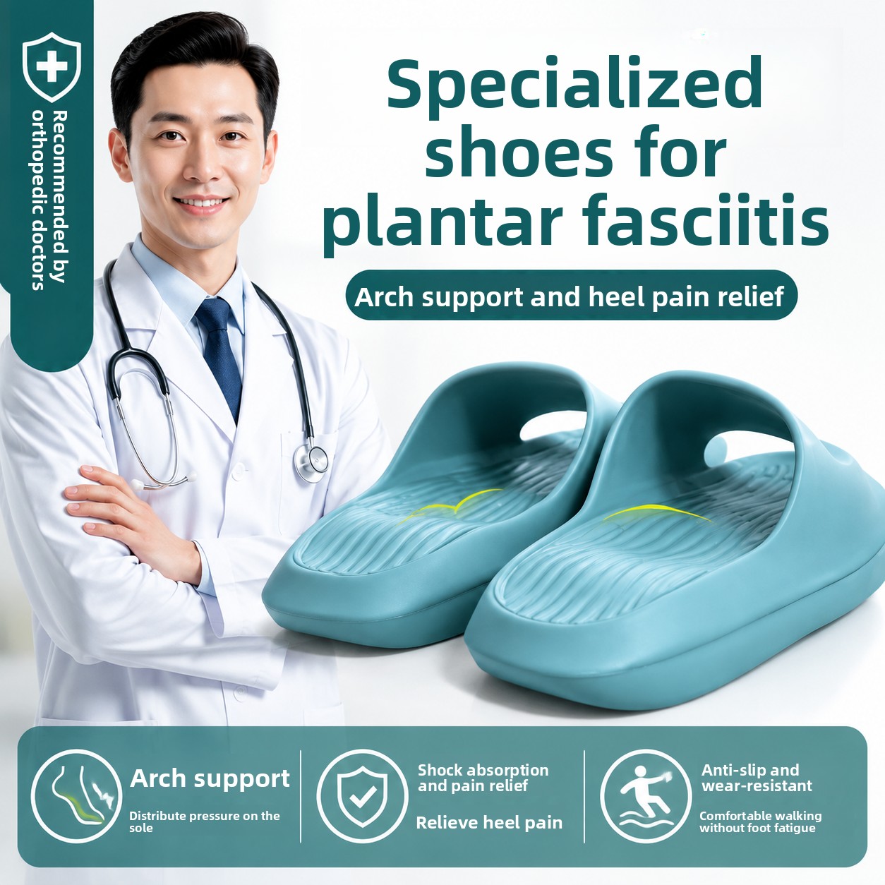 Women'S Shoes With Arch Support - アーチサポートスリッパ足底筋膜炎用男女兼用緩和シューズEVA通気性フットウェア快適なソフトソールサマーサンダル