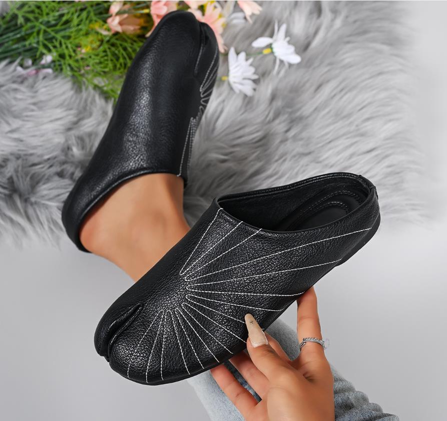 Women Shoes Japanese Brand - ファッション足袋忍者靴女性フラットバレエ分割つま先バレリーナレディースラウンドヒールローファー Tacones 女性モカシンブランド Mujer