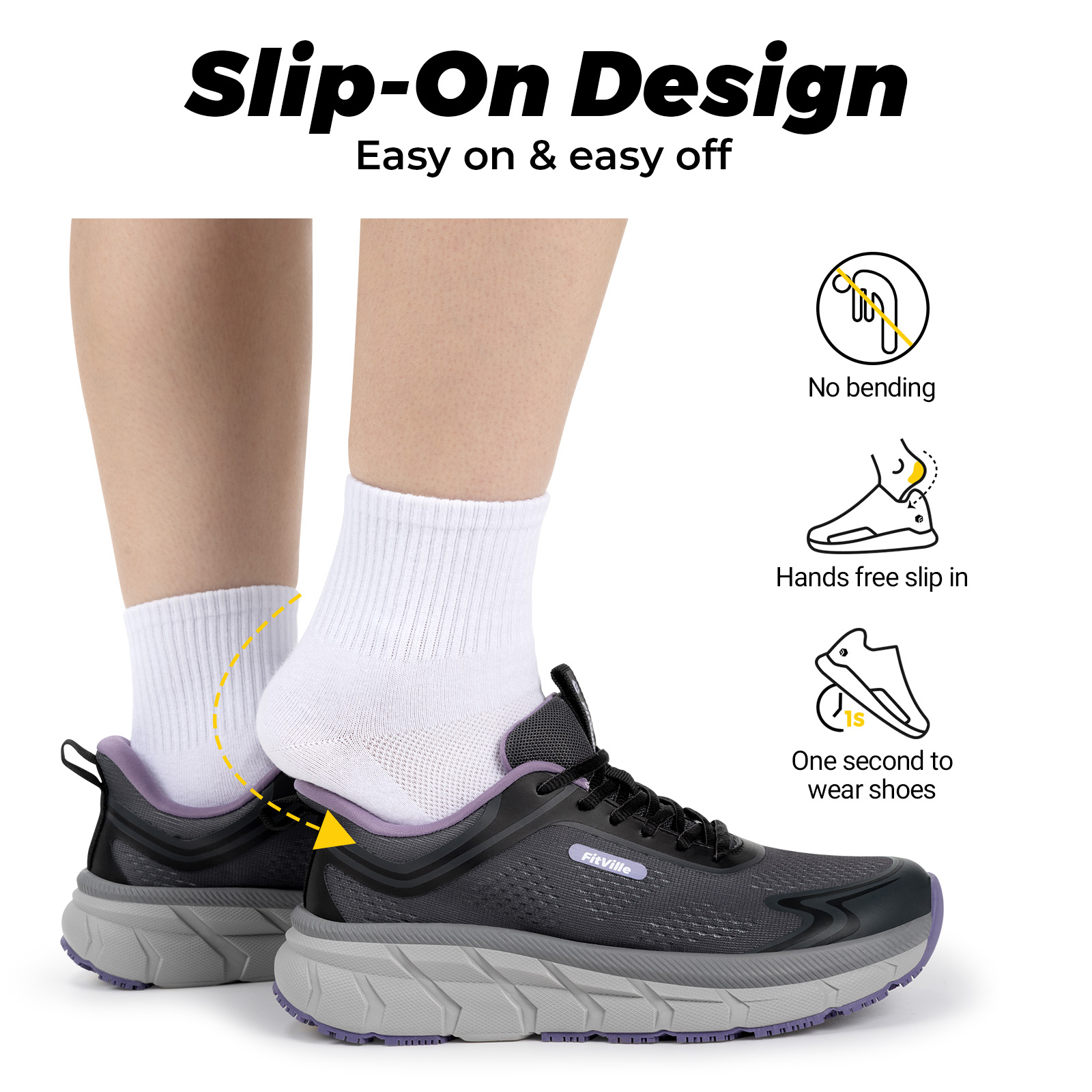 フィットヴィル レディース スポーツシューズ 幅広つま先 カ - Women'S Shoes With Arch Support のレビューと価格