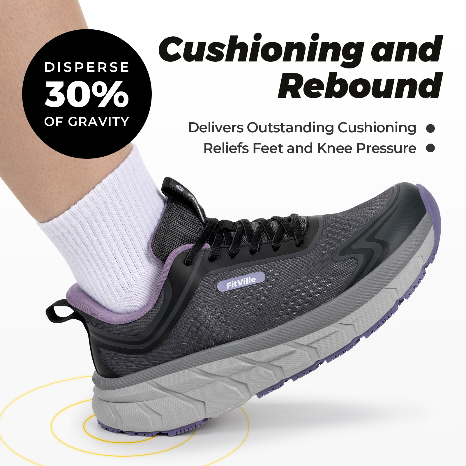 フィットヴィル レディース スポーツシューズ 幅広つま先 カ - Women'S Shoes With Arch Support のレビューと価格