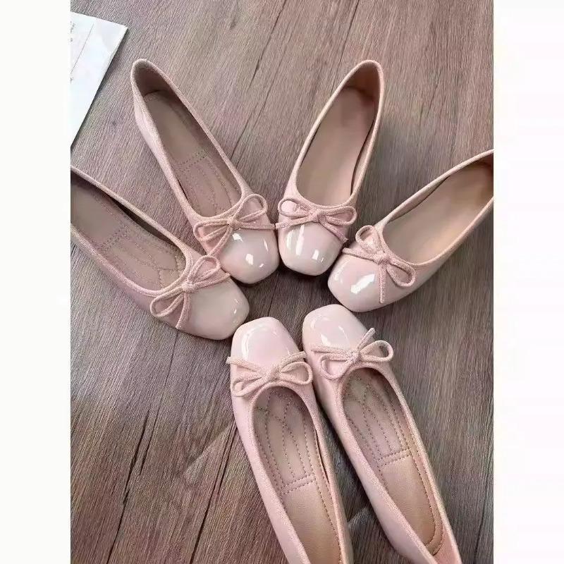 レディース バレエシューズ スクエアトゥ リボン スリップオ - Women'S Shoes Everyday のレビューと価格