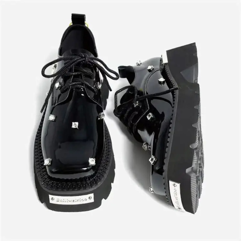 女性ローファークリスタルプラットフォーム分厚いメアリージェー - Women'S Shoes Trending 2025 のレビューと価格