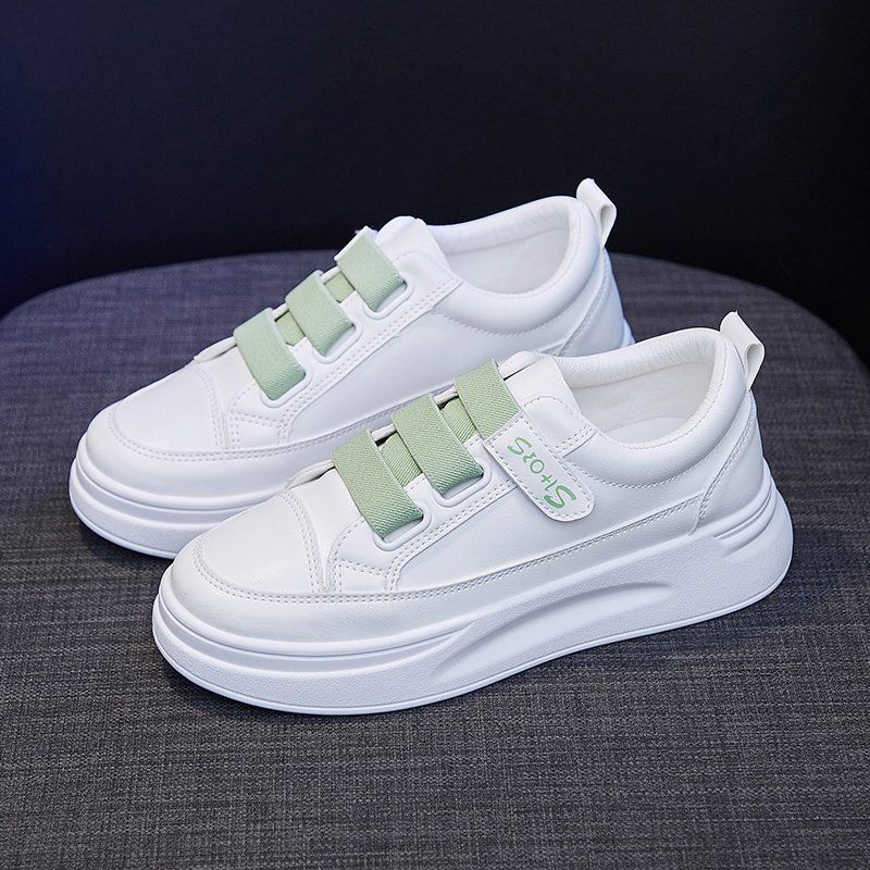 多用途の白いハイカットスニーカー女性用秋マジックベルクロ留め - Women Shoes Must Have のレビューと価格
