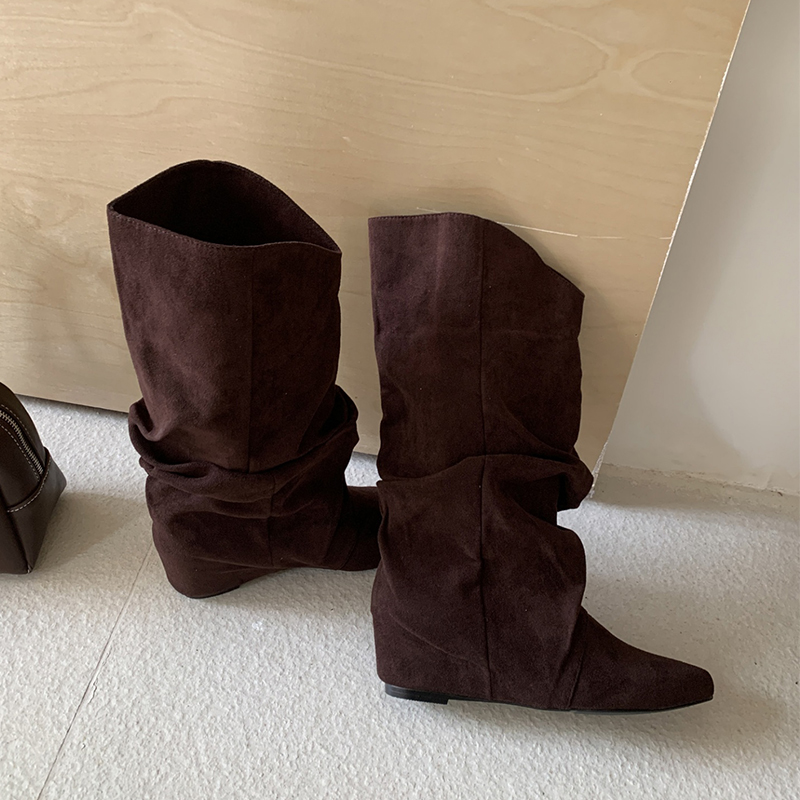 フラットレディースブーツ ポインテッドトゥ デザイナー ミッ - Women'S Shoes Trending 2025 のレビューと価格