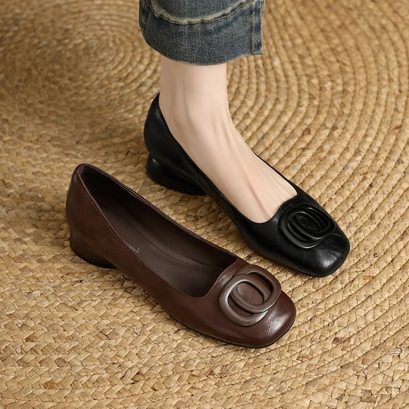 フランス風レディースシューズ パンプス レザーシューズ スク - Shoes Women Pumps のレビューと価格