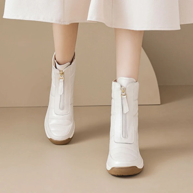 ブーツ ラウンドトゥ 防水 ジッパー付き レディース スノー - Women'S Shoes Trending 2025 のレビューと価格