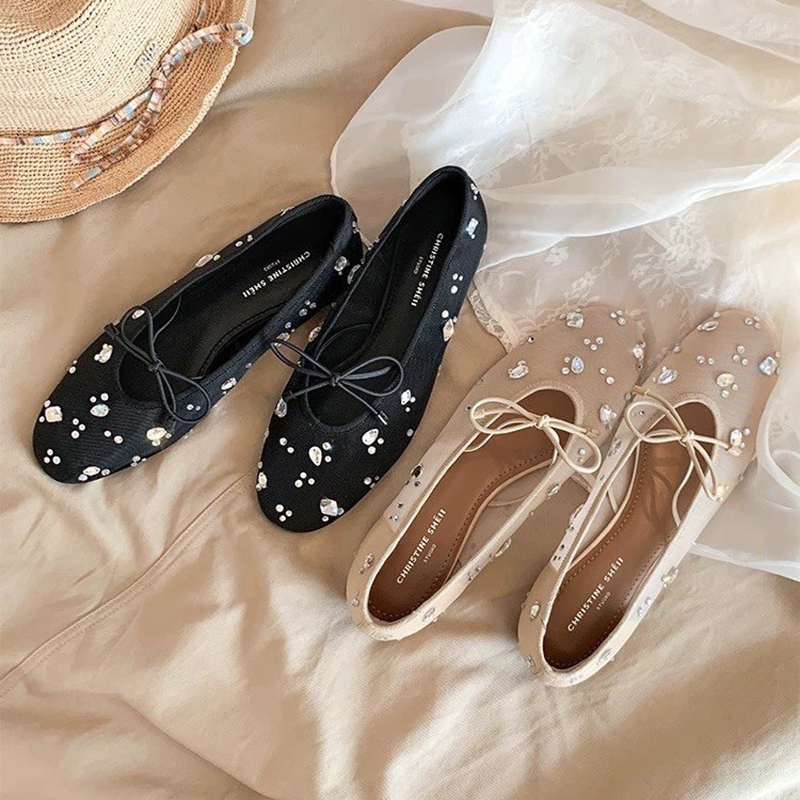 夏のエレガントな女性用キラキラ光るラインストーンボウメッシュ - Women'S Shoes Everyday のレビューと価格