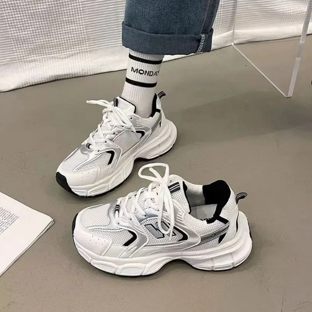 女性用の厚底高級スニーカー,カジュアルシューズ,通気性メッシ - Women Shoes Nb のレビューと価格