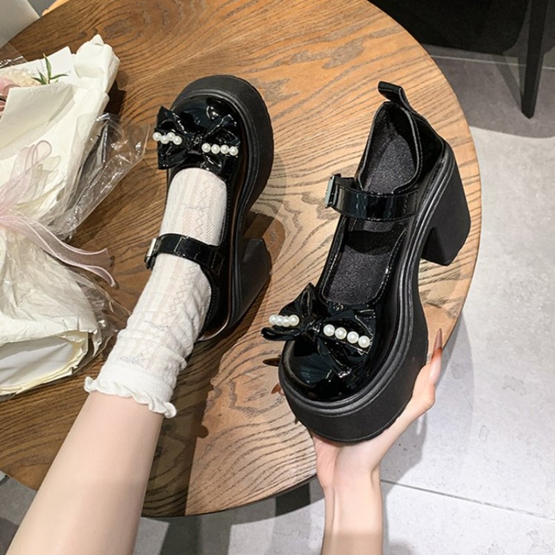 2026 ロリータシューズ黒スーパーハイヒールメアリージェー - Women'S Shoes Everyday のレビューと価格