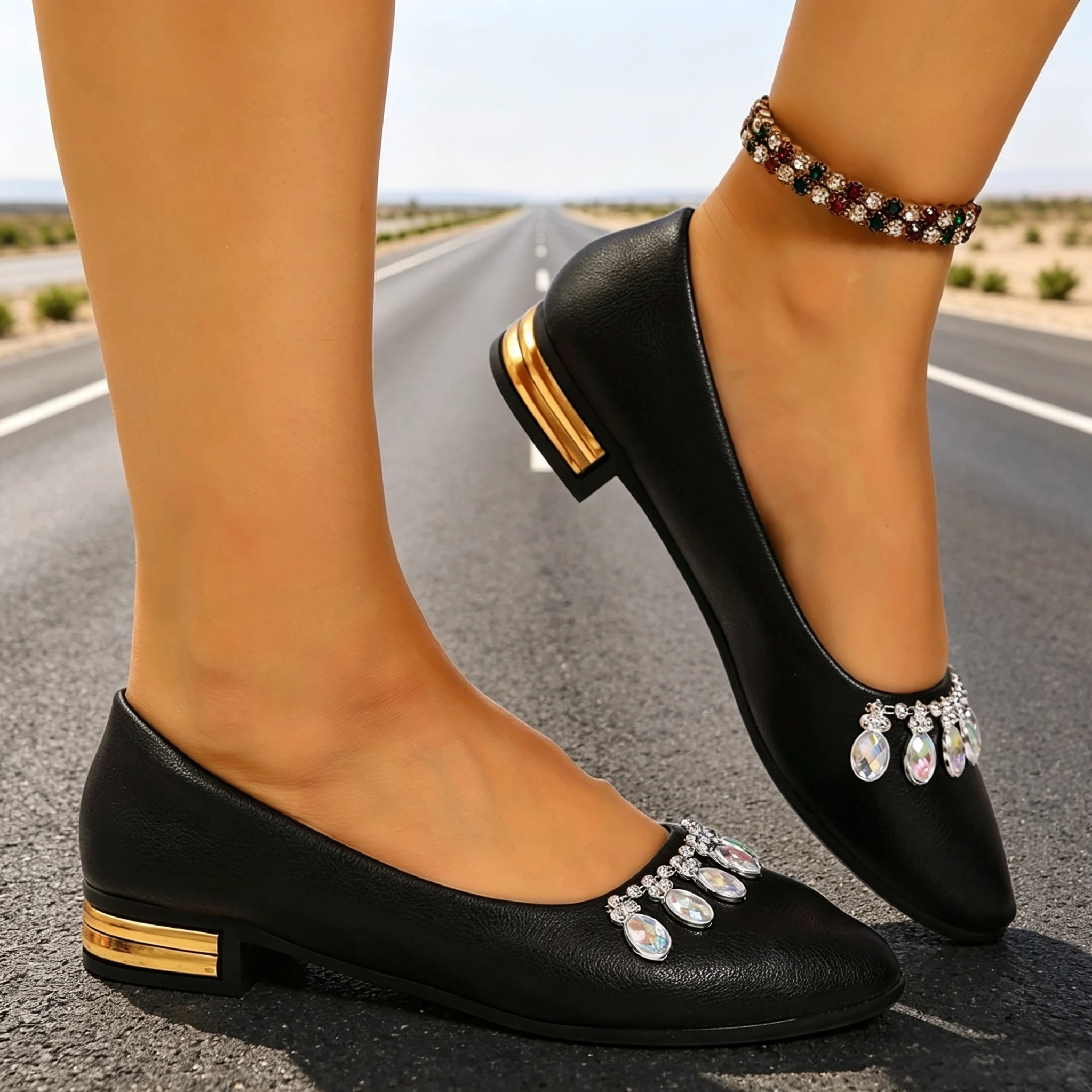 レディースフラットシューズ ポインテッドトゥ バレエシューズ - Women'S Shoes Everyday のレビューと価格