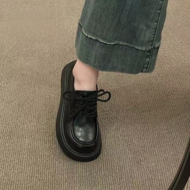 レディース ヴィンテージ ブラウン レースアップ プラットフ - Women Shoes With Heels のレビューと価格