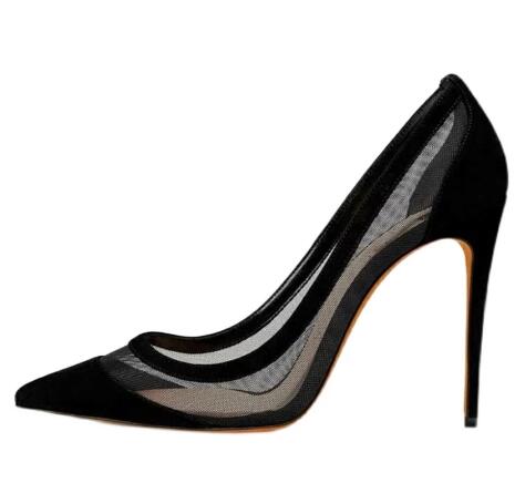セクシーなヌードピンクと黒のスエードメッシュパッチワーク、浅 - Women'S Shoes Size 12 のレビューと価格